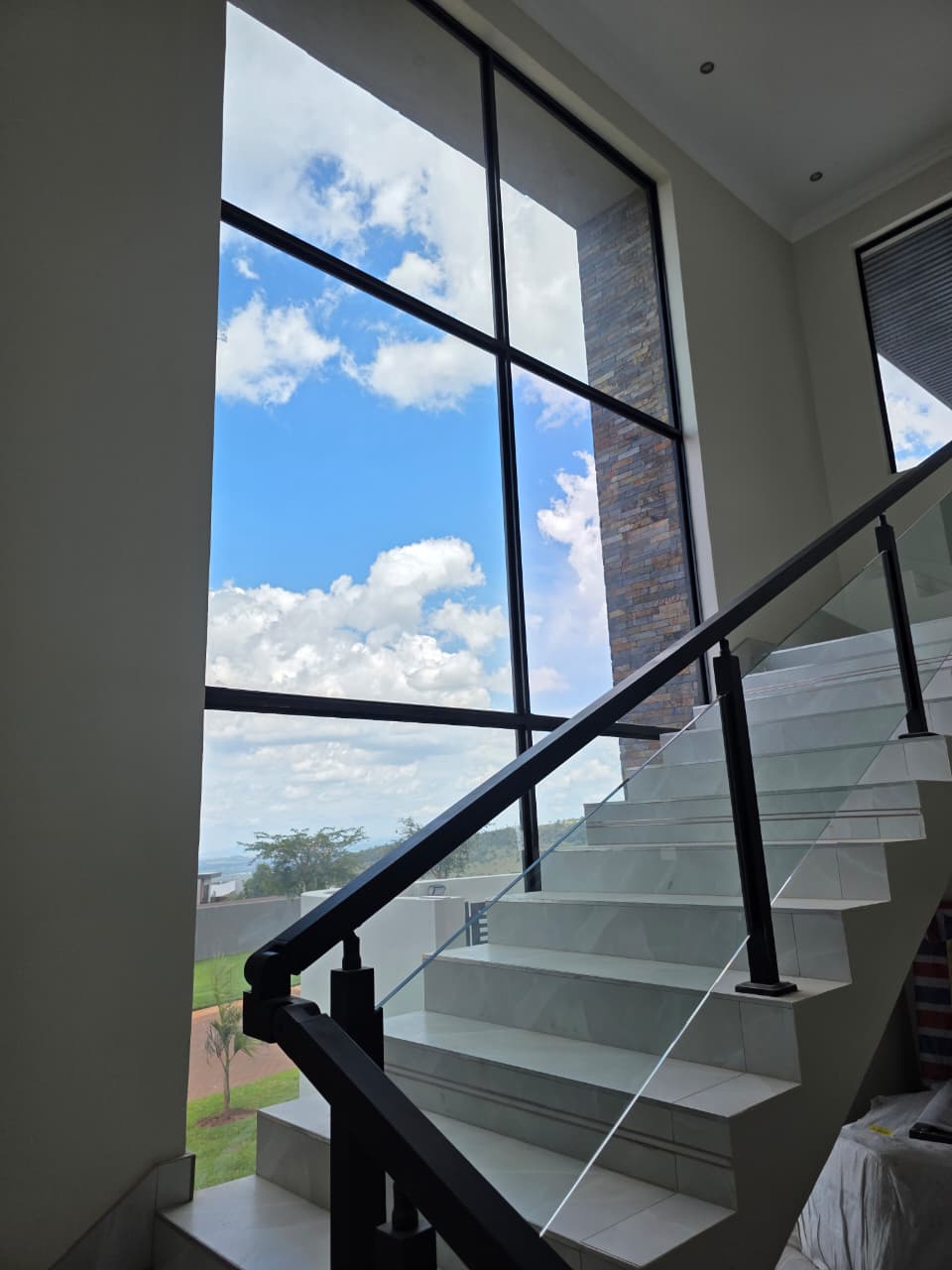 Interior glass installation